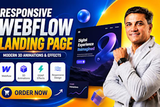 design futuristic 3d animated webflow sites for ai, fintech and VR companies
