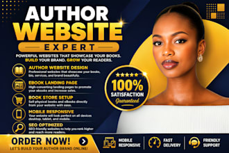 design modern author website ebook author website book author website redesign