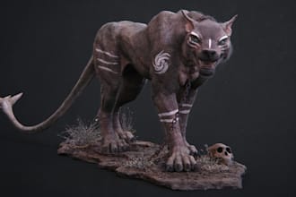 create realistic 3d creature horror monster and animal model