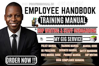 create staff training manuals, onboarding handbooks and ecommerce courses
