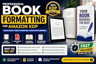 do spanish, french, italian kindle and paperback formatting interior design