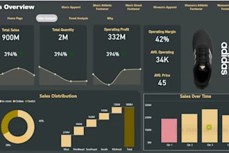 do professional data analysis and power bi dashboard