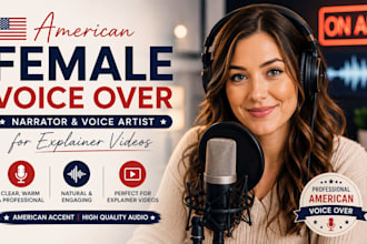 professional american female voice over for explainer videos and narration ads