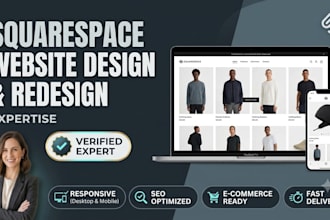 design or redesign a professional or modern squarespace website
