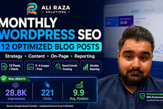 manage wordpress SEO and publish blog posts