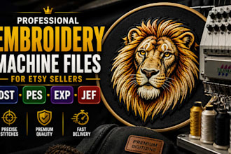 create professional embroidery machine files dst pes for etsy sellers