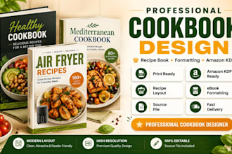 write quality cookbook recipe book, cookbook design, cookbook formatting