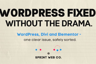 fix wordpress divi or elementor website bugs fast