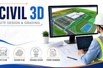 create civil site plan , grading ,drainage and structural design