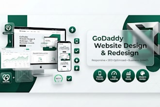design godaddy website, redesign develop godaddy website development godaddy SEO