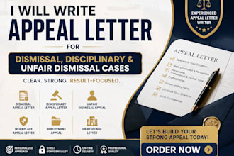 write appeal letter writing for dismissal and disciplinary cases