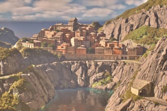 create unreal engine 5 landscape, terrain, level design and 3d environment