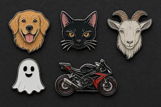 design custom enamel pin, lapel pin, and badge with production ready vector art