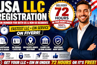 usa llc registration, ein number for us and non usa residents in any US states