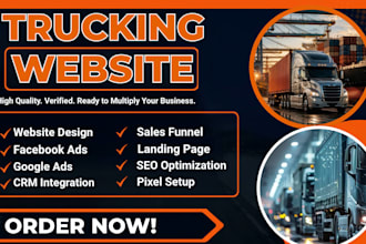 create logistics website, trucking, dispatch, freight broker, moving website
