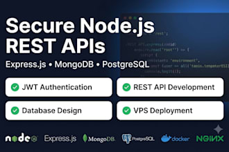 build secure nodejs express backend