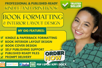 do nonfiction ebook formatting and poetry paperback book layout design for KDP
