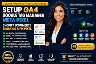 fix setup ga4 google tag manager meta pixel gtm shopify ecommerce tracking
