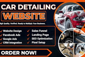 do car detailing website, car wash website, automotive, car dealership website