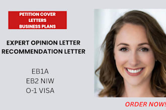deliver professional expert opinion letters for eb2 niw eb1a o1 visa