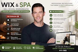 create a modern wix spa, salon, and wellness website