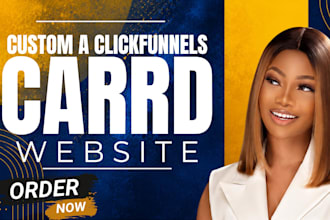 design, redesign carrd website or clickfunnels landing page and carrd co website