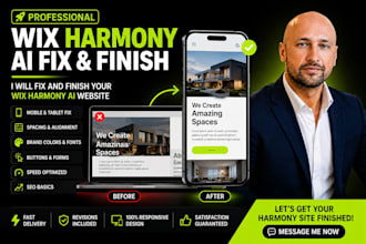 fix and finish your wix harmony ai website design and mobile layout