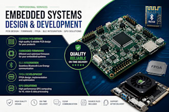 design custom pcb, embedded firmware, fpga, ble integration, and GPU solutions