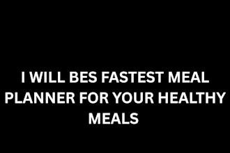 be fastest meal planner for your healthy foods