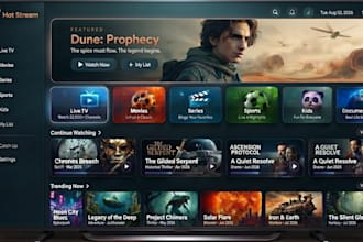 android iptv app branding with logo ios app smart tv samsung tizen with panel