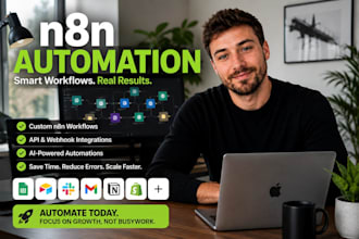 build custom n8n automation workflows, API integrations and ai automation