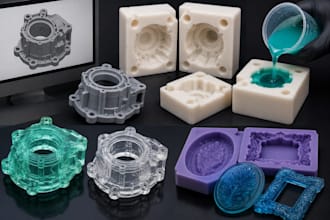 create custom silicone mold designs for prototypes and resin casting