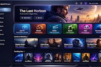 create iptv app for android and ios with premium UI and custom branding with vpn