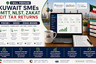 prepare kuwait smes dmtt nlst zakat cit tax returns in focus i odoo zoho books