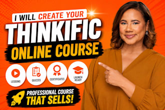 create thinkific online course, thinkific lessons quizzes course website