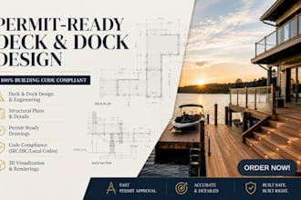 design deck and dock addition drawings for permit approval