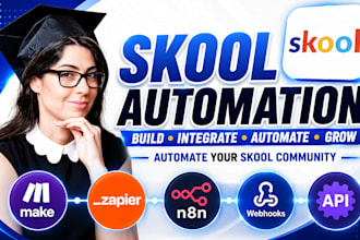 skool automation setup skool community zapier make com n8n webhook api ai agent