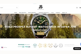 design wristwatch website jewelry store jewelry web smart watch shopify store