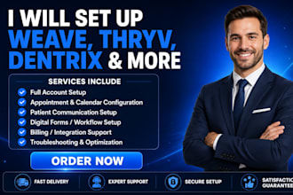 setup weave thryv dentrix adit bestosys vcita curve digital carestack denticon