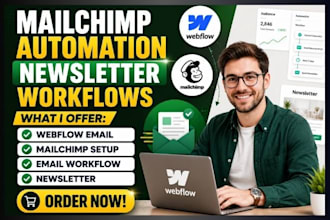setup webflow email marketing mailchimp automation newsletter workflow
