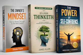 create self help motivational mindset book cover educational workbook for amazon