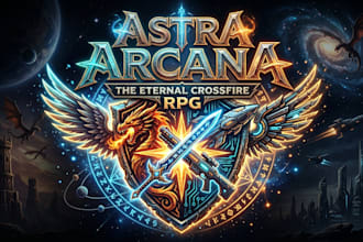 design awesome rpg fantasy or sci fi logo for you