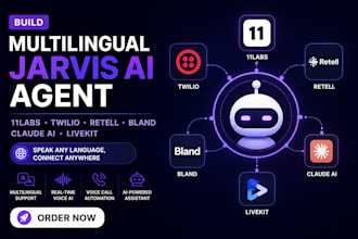 build multilingual jarvis ai 11labs twilio retell bland claude ai agent livekit