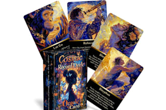 design a custom tarot or oracle card deck with guidebook and box