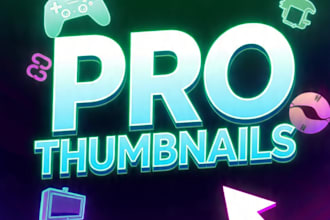 design eye catching thumbnail for gaming vlog and youtube videos