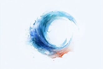 design a handrawn watercolor logo