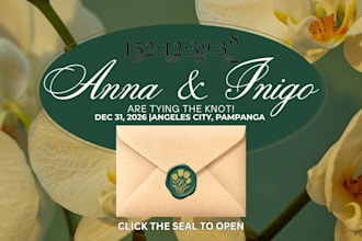 a custom wedding invitation landing page