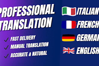 translate italian to german and german to italian manually