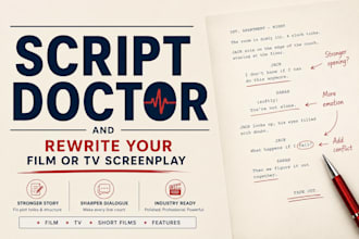 script doctor and rewrite your film or TV screenplay