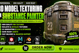 texture 3d model substance painter pbr texturing character design blender zbrush